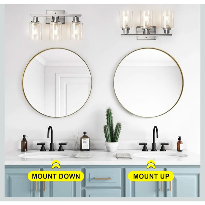 Bathroom Vanity Light Fixture , 3 Light Wall Sconce.