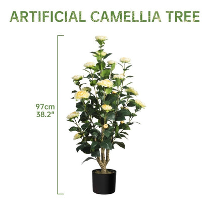 2 Pack Artificial Camellia Tree 3 Foot