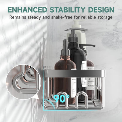 Shower Caddy 6 Count, Large Capacity Bathroom Organizers & Storage Satin Nickel