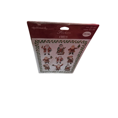 Vintage Hallmark Stickers Christmas Santa Claus sheets