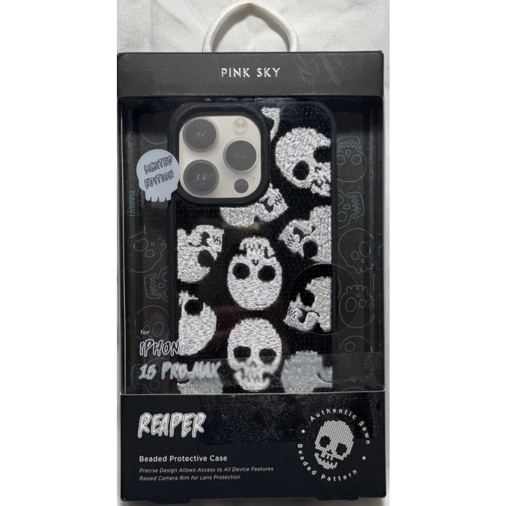 Halloween Beaded Skull Phone Case Compatible w/ iPhone 15 PRO Max Limited Edition