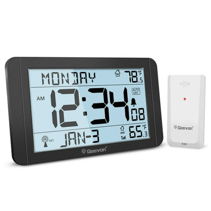 10.8'' Atomic Clock with Indoor Outdoor Temperature