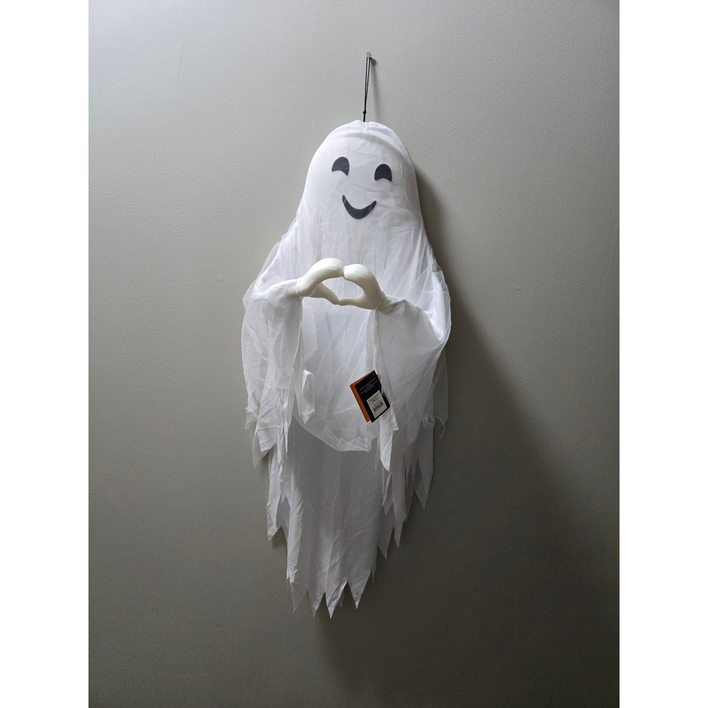 42" Beating Heart Ghost Light & Sound Halloween Decorative Prop White Hyde and EEK!