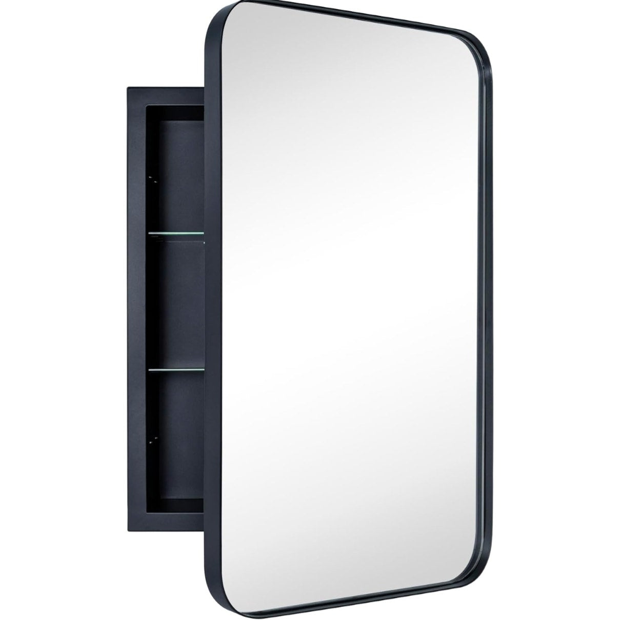 14x24 Rounded Rectangle Recessed Bathroom Medicine Cabinet
