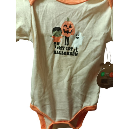 Baby's "My First Halloween" Snap Up Onesie Infant Size 6-9 Months