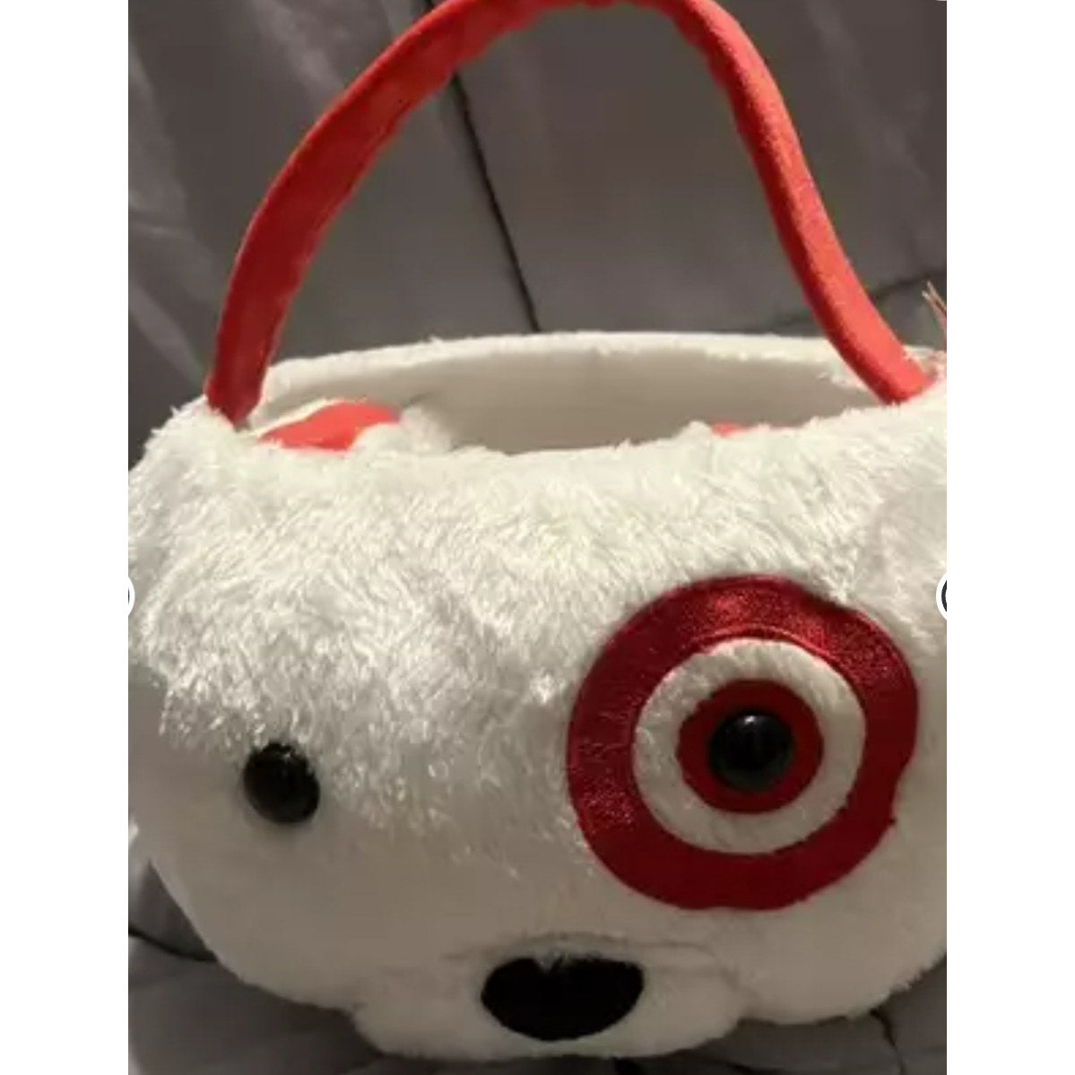 9" Bullseye Dog Halloween candy bucket