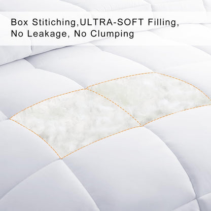 Purple Microfiber King Duvet Cover Set w/ Shams & King Down Alt Duvet Insert