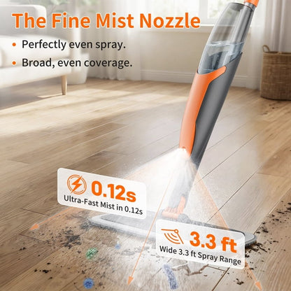 Spray Mop for Multi-Surface Heavy-Duty Cleaning with Washable Microfiber Pads