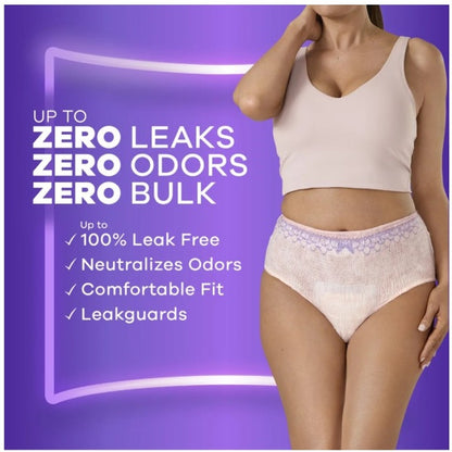 Always Rosy Womens Discreet Boutique Underwear Maximum Protection Large 76 Count -2 Packs of 38)