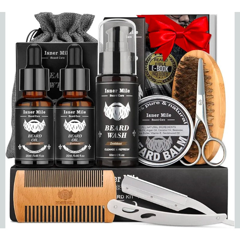 Isner Mile Beard Grooming Kit for Men with bonus extras!
