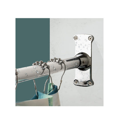 L shaped shower curtain rod