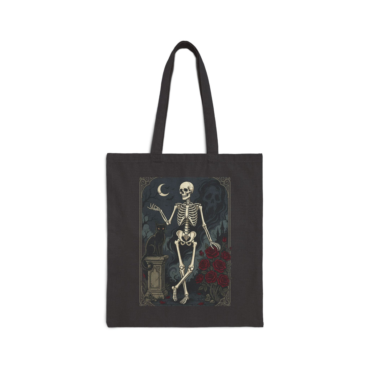 Skeleton Tarot Canvas Tote Bag
