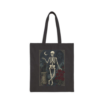 Skeleton Tarot Canvas Tote Bag