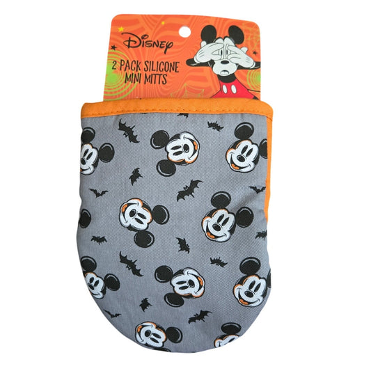 NEW Disney Halloween Mickey Mouse w/ Bats Kitchen Mini Oven Mitts Set of 2