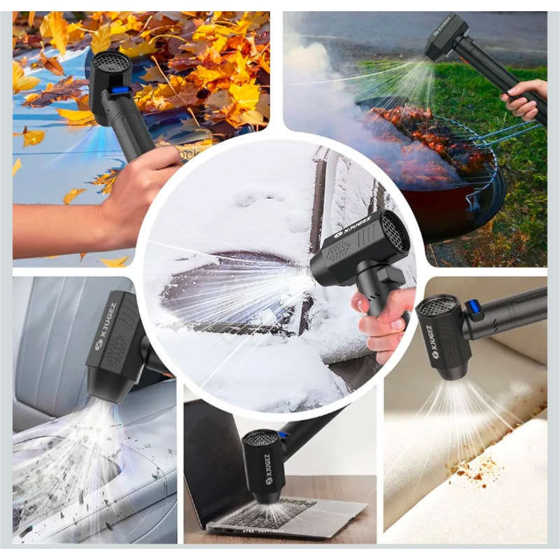 Rechargeable Electric Compressed Air Duster w/ LED Light