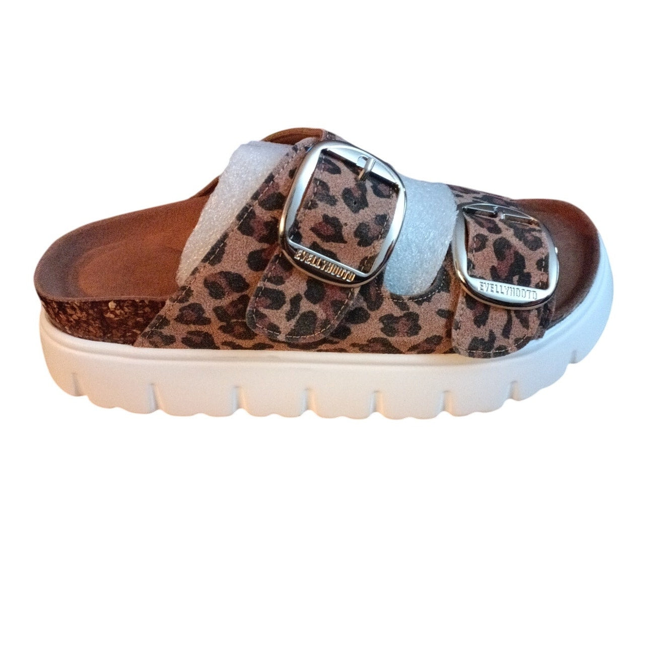 Jazmin Brown Leopard Platform Sandals Women's Size 6