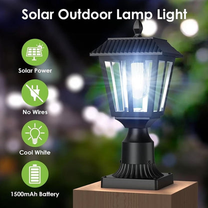Solar Lights, Dusk to Solar Lamp Light with Pier Mount Base