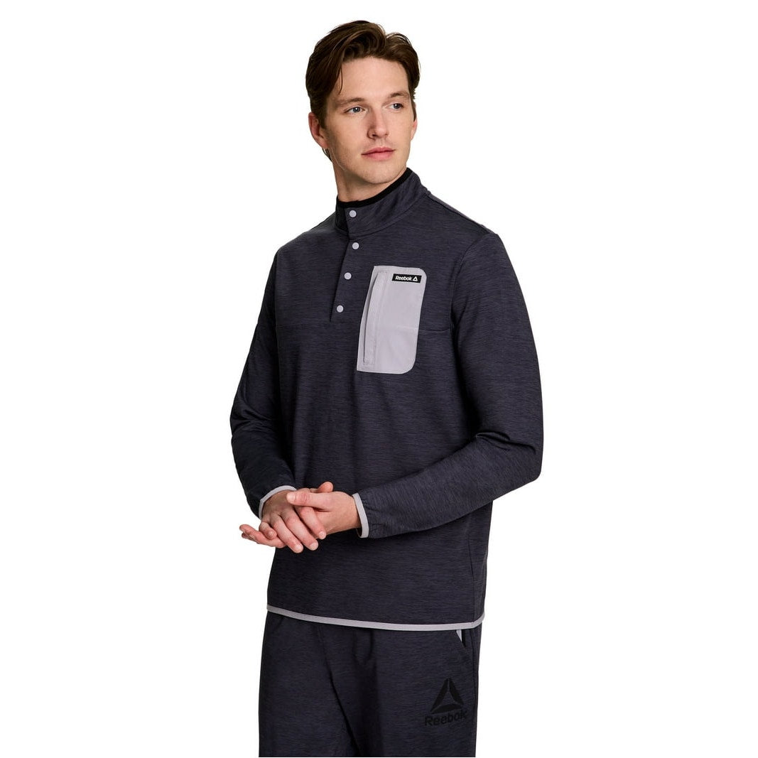 Reebok Men's Quarter Snap Pullover Sweatshirt Size S Small