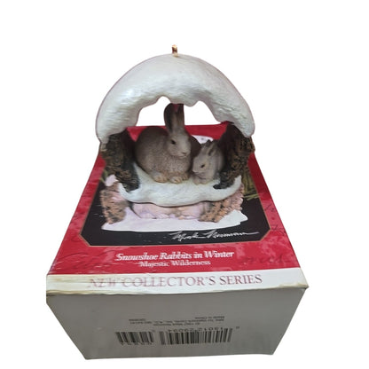 Hallmark Keepsake Ornament Snowshoe Rabbit in Winter Majestic Wilderness 1997