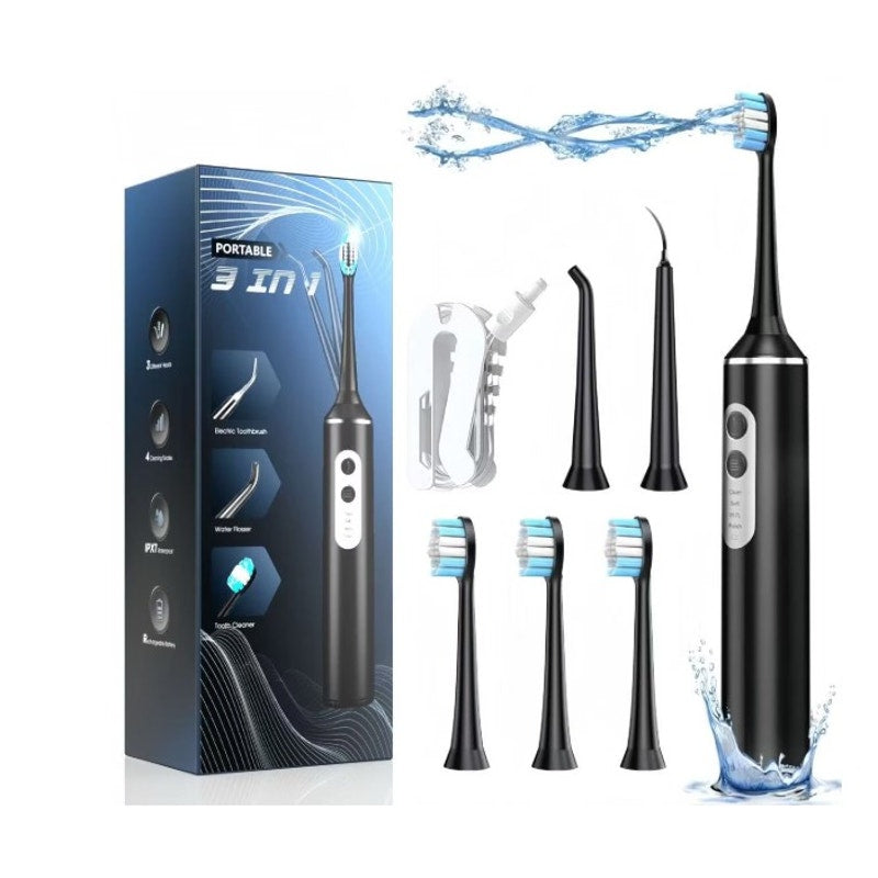 Speed Sonic Electric Toothbrush 3 Soft Bristle Heads IPX7 Waterproof Wireless