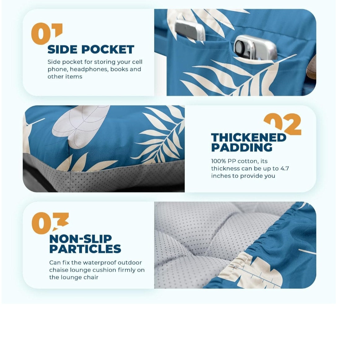 Outdoor Chaise Lounge Chair Cushion