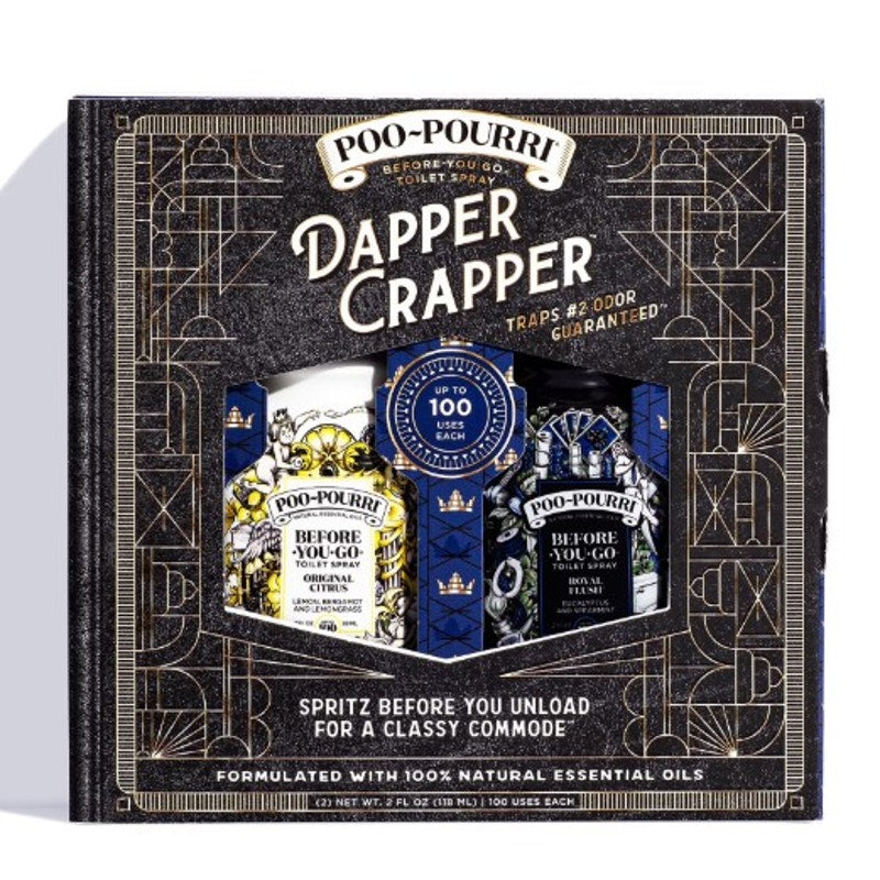 Poo-Pourri Dapper Men's Gift Set Bundle Royal Flush 2 fl oz + Original Citrus 2 fl oz, 2 Pack Set