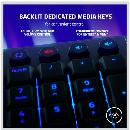 Razer Ornata V3 Gaming Keyboard Low Profile Keys Mecha Membrane Switches RGB Backlit