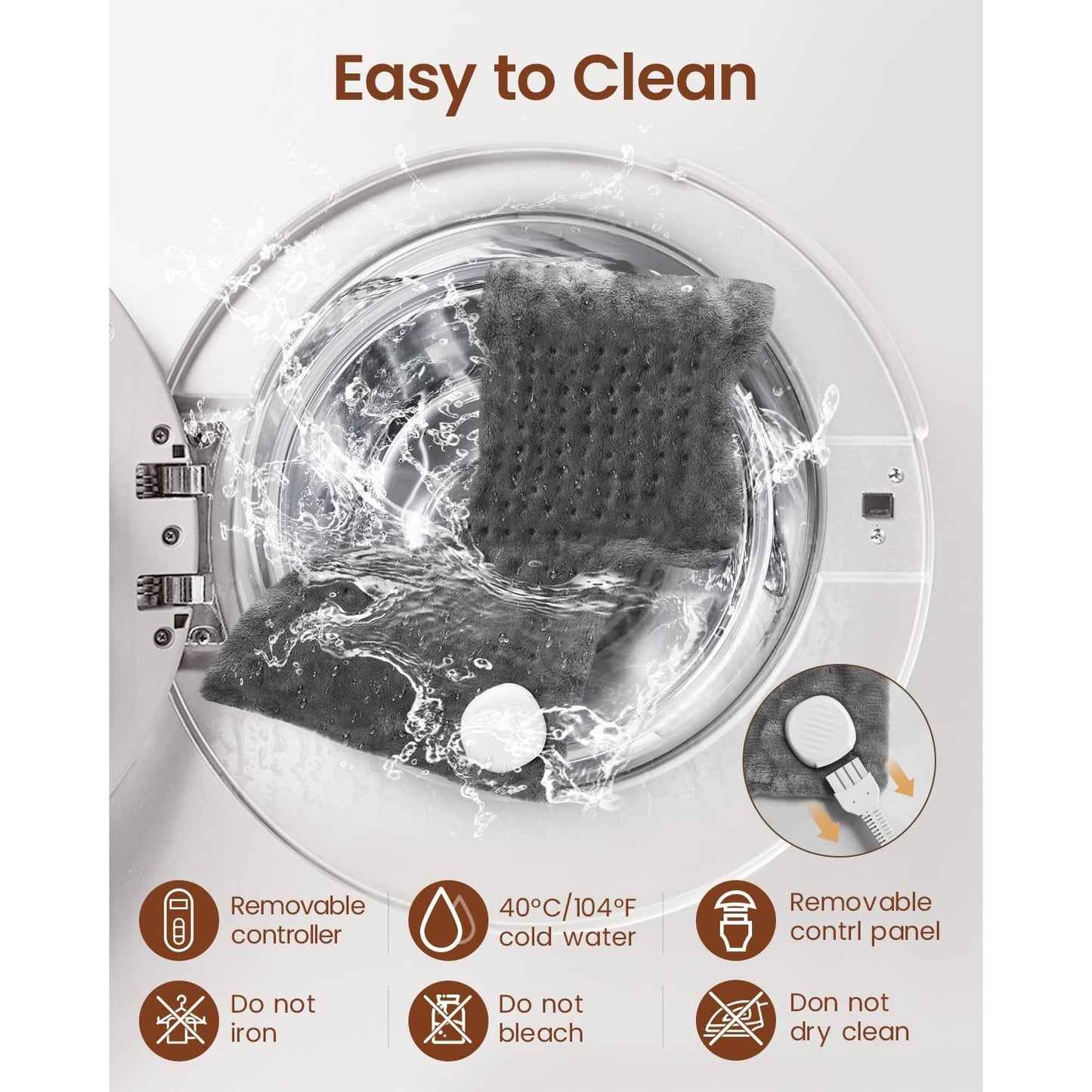 Heating Pad for Back Pain Relief & Period Cramps