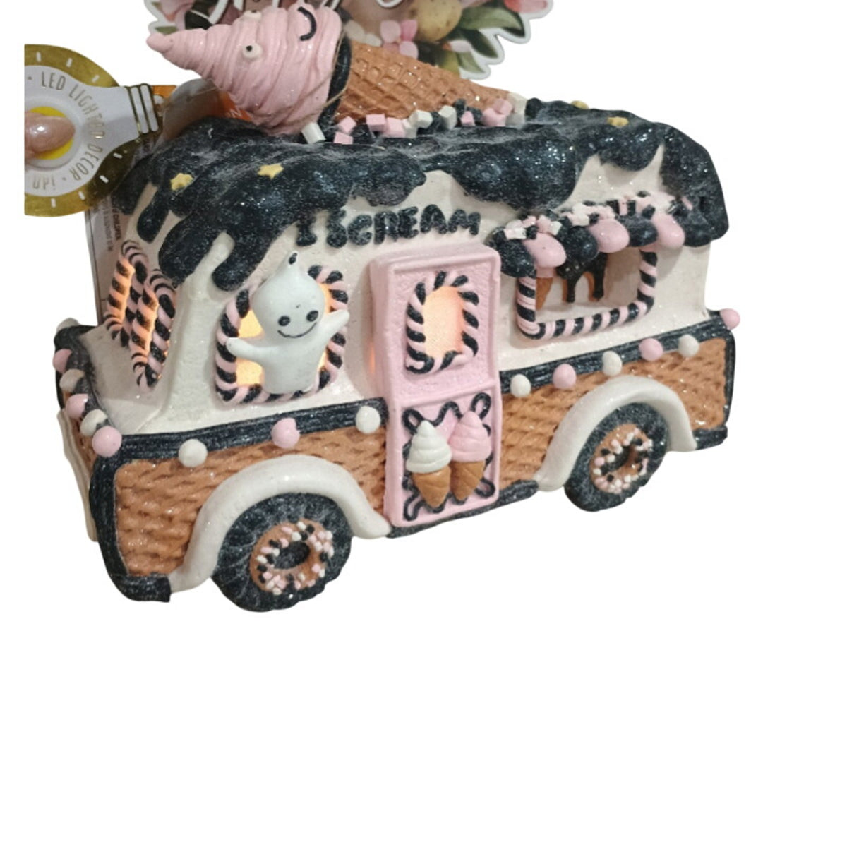LED Halloween Gingerbread Ice Cream Truck Van Summerween Haunted Ghost