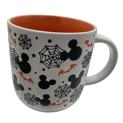 Disney Halloween MICKEY SPIDER WEBS BATS Ceramic Mug NEW