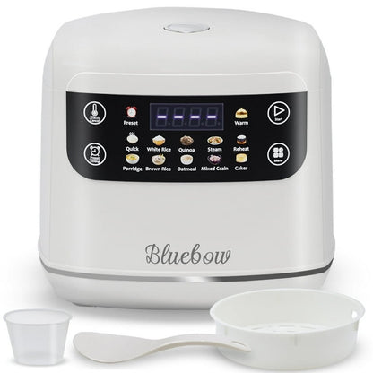 Bluebow Digital Rice Cooker, 6-Cup/2.1QT