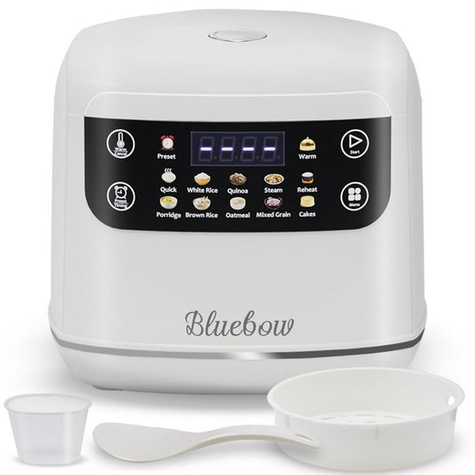 Bluebow Digital Rice Cooker, 6-Cup/2.1QT