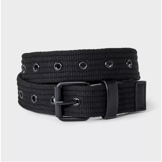 New Black Adjustable Boys Webbed Belt with Grommets Cat & Jack™ Size M (8)