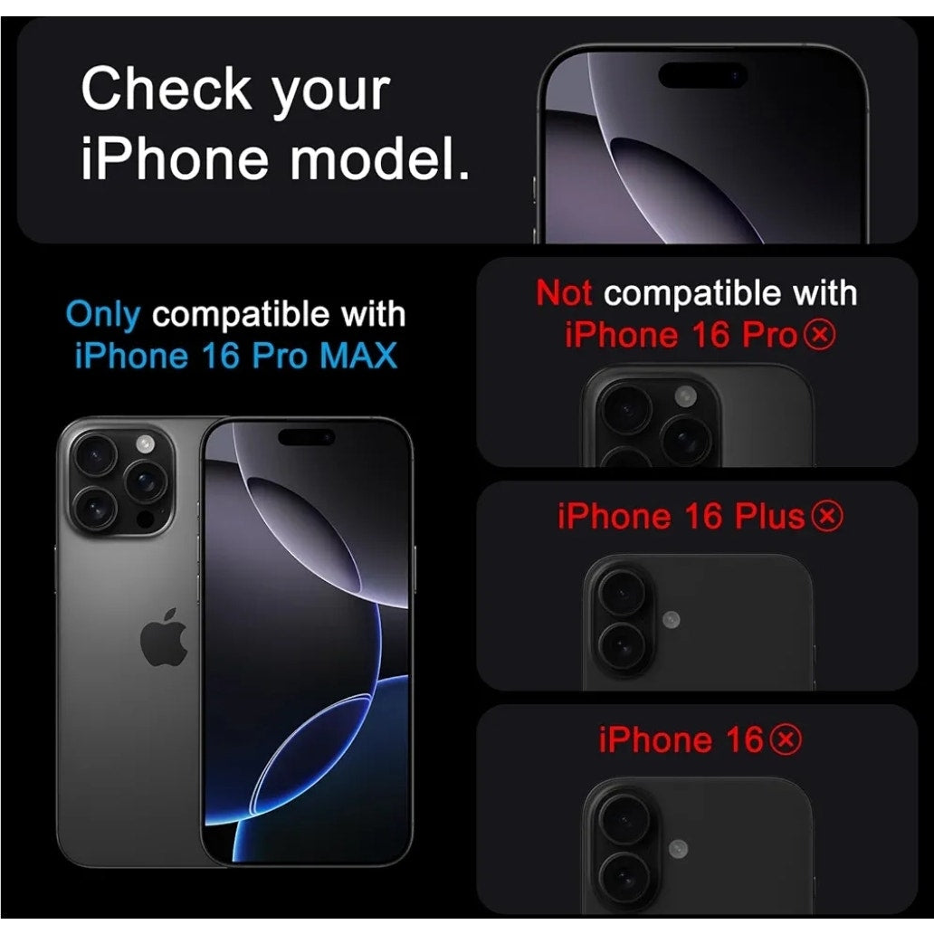 Tempered Glass Screen Protector for iPhone 16 Pro Max