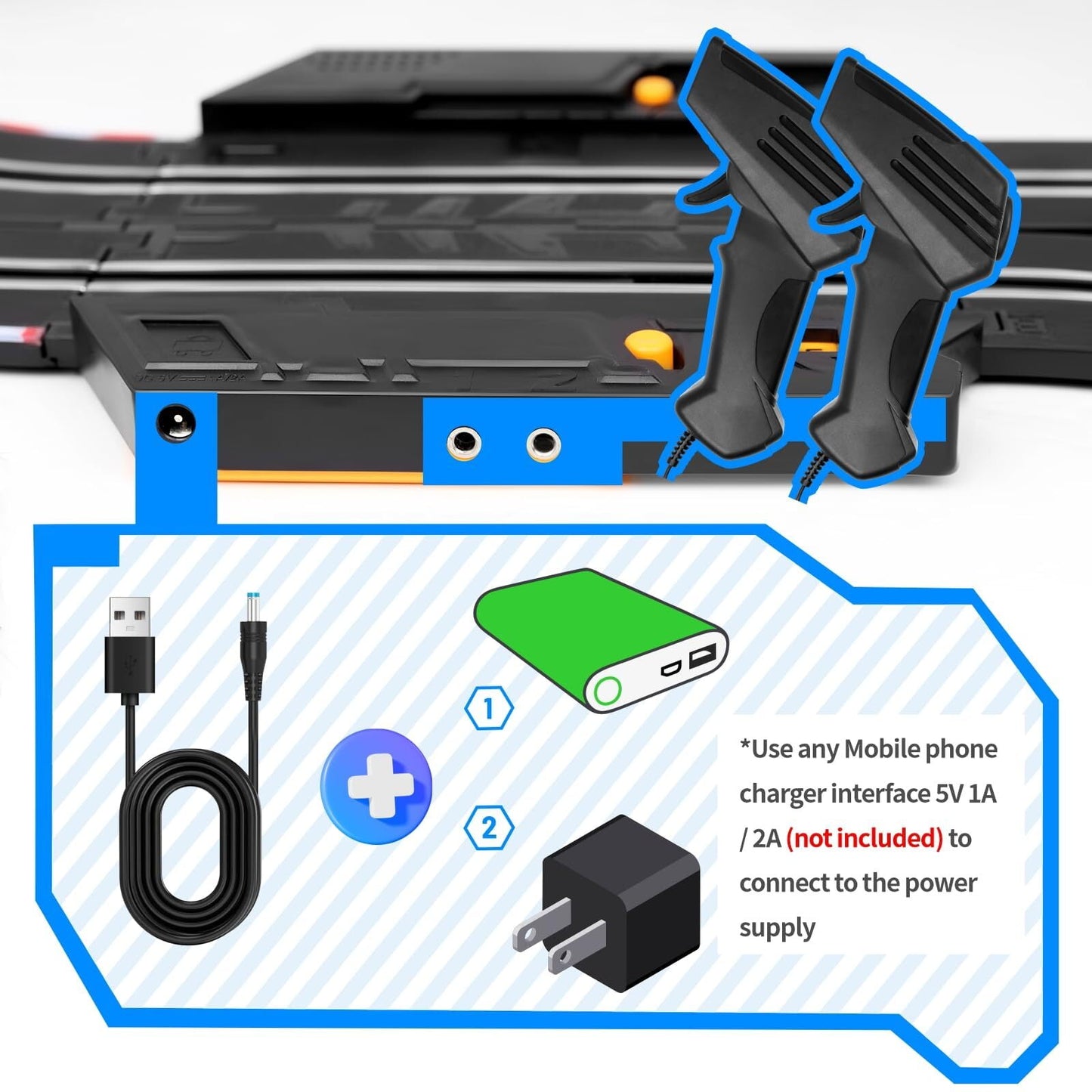 Slot Car Race Track Sets 19ft Electric Track