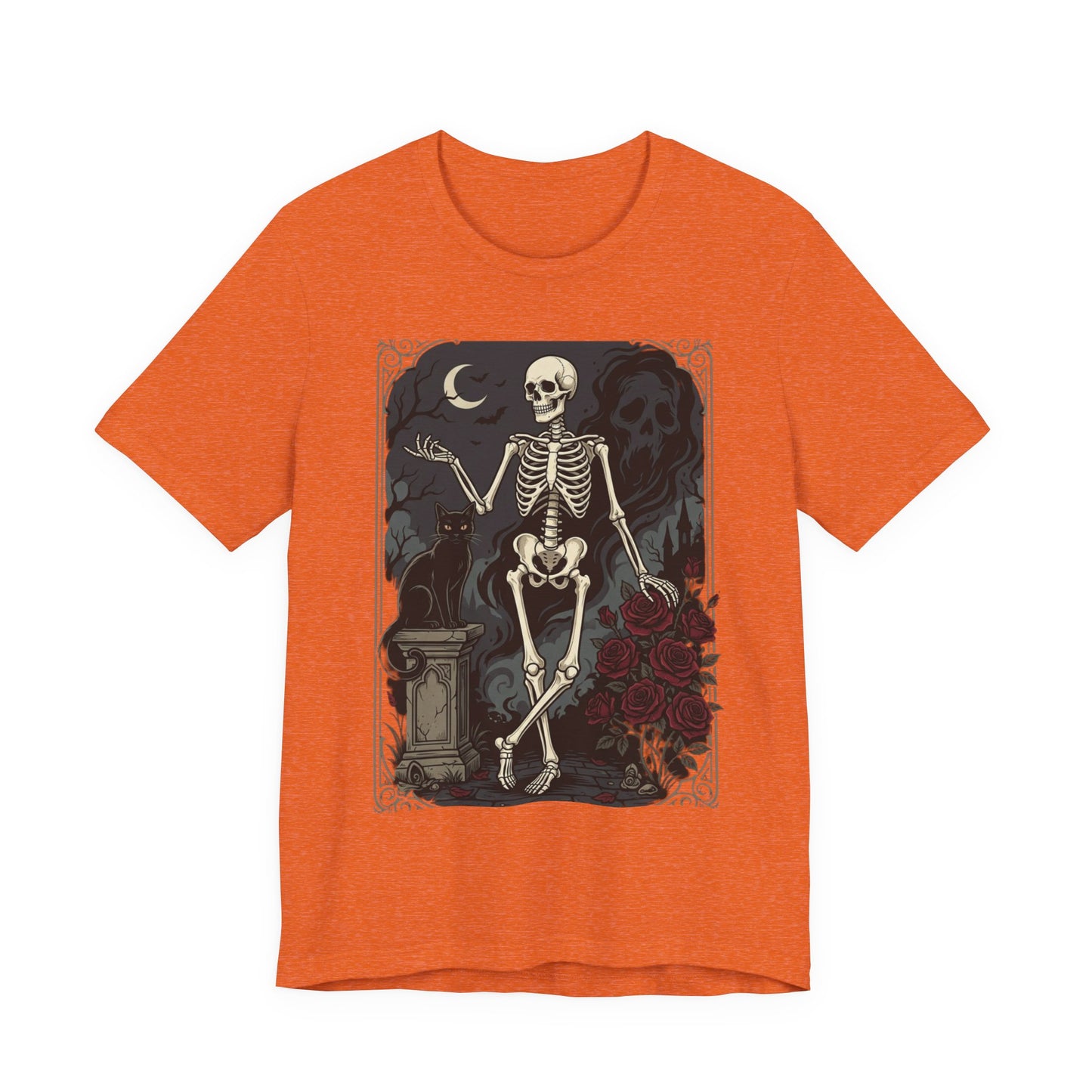 Skeleton Vintage Tarot Tee – Retro Gothic Skull Shirt