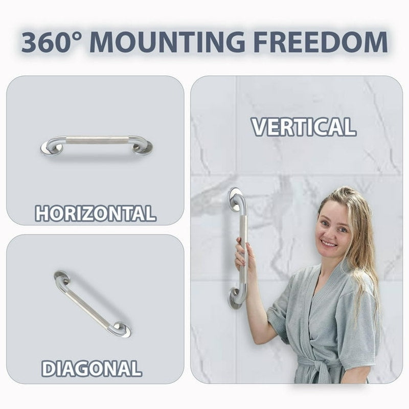 1.5" Dia Bathroom Safety Grab Bar ADA Handrail Shower 304 Stainless Steel Set of 2