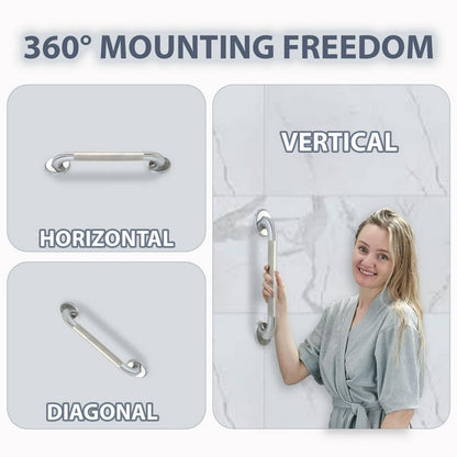 1.5" Dia Bathroom Safety Grab Bar ADA Handrail Shower 304 Stainless Steel Set of 2
