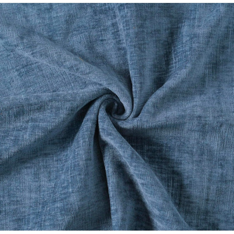Pack of 2, Blue Chenille Throw Pillow Covers 24x24 Inch