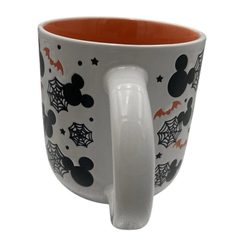 Disney Halloween MICKEY SPIDER WEBS BATS Ceramic Mug NEW
