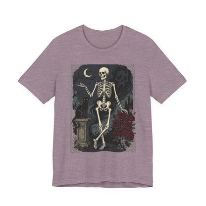 Skeleton Vintage Tarot Tee – Retro Gothic Skull Shirt