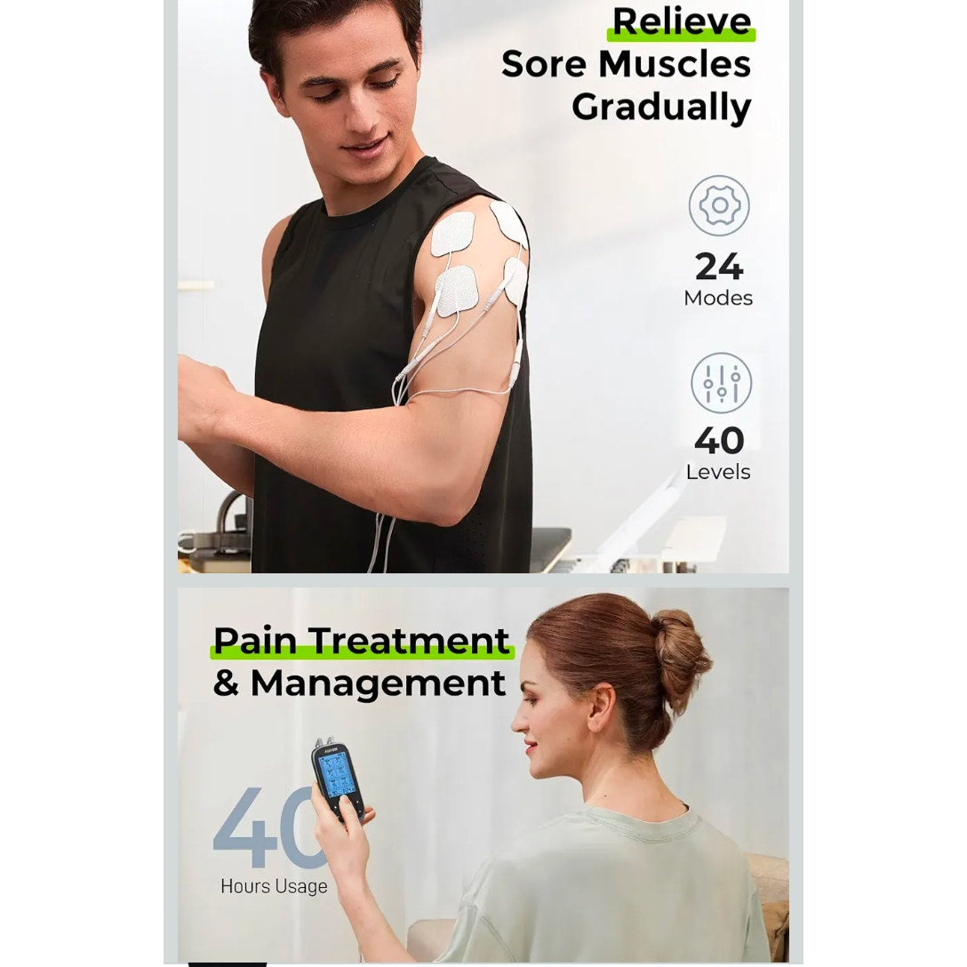 3-in-1 TENS Unit Muscle Stimulator