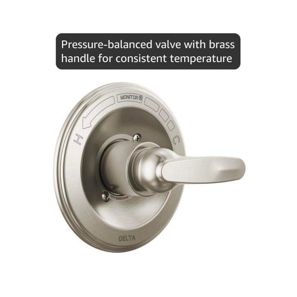 Delta 13 Series 2-Spray Shower Head & Handle Kit Brushed Nickel