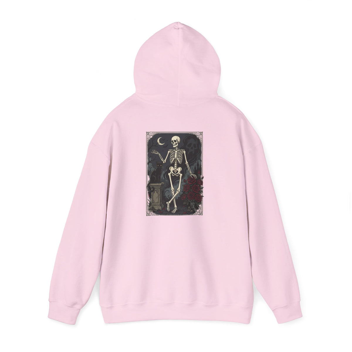 Gothic Skeleton Art Hoodie — Vintage Memento Mori Skull Design