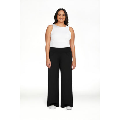 Womens Size Medium Wide Leg Pants Athletic Yoga Stretch Loose