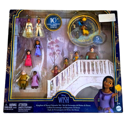 NEW Disney Wish 10 Piece Figurine Toy Set Kindom of Rosas Character Set