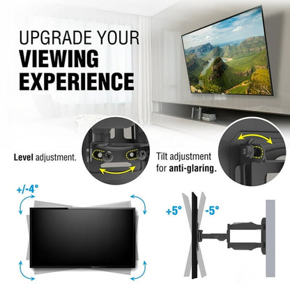 Full Motion TV Wall Mount Bracket for 26–75 in TVs, Tilt and Swivel