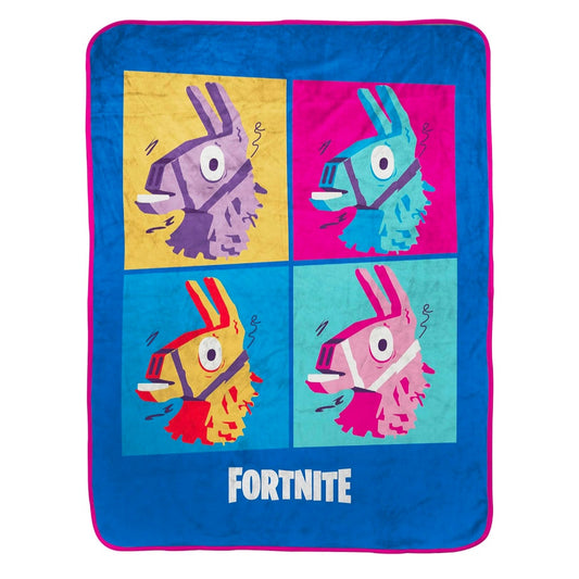 Fortnite Blue Llama Travel Blanket 40x50