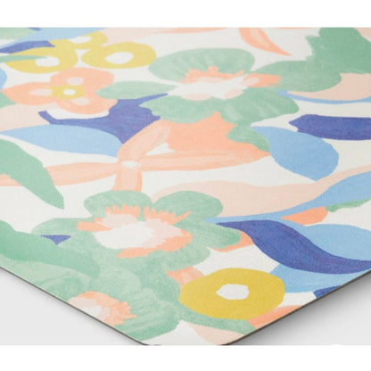 Rectangular Floral Accent Rug  20 x 34 Non-Slip