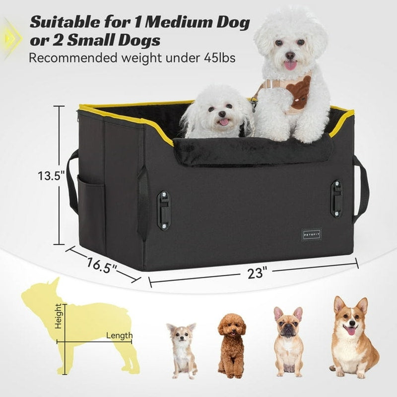 PETSFIT Dog Car Seat for Medium Dogs up to 45 lbs